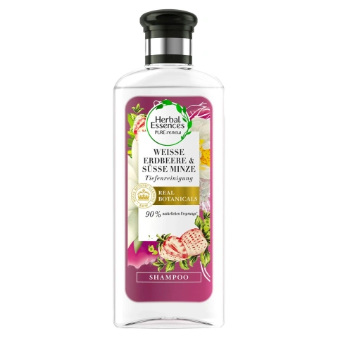 Шампунь для волосся Herbal Essences Pure renew Weisse Erdbeer&Susse minze Гербал Есенсіс Глибоке Очищення Біла Полуниця Мята 250мл