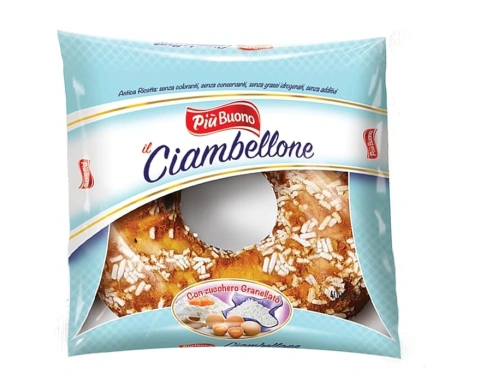 Тістечко міні Кекс у формі Кільця Piu Buono Ciambellone Con Zucchero Granellato Буоно Цукрова пудра Старий рецепт Класичний 400г
