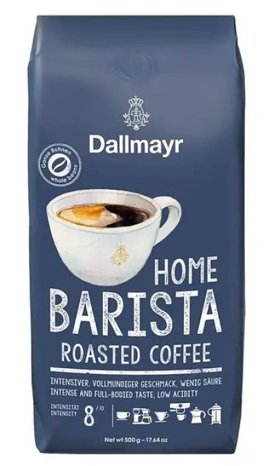 Кава мелена Dallmayr Home Barista Roasted Coffeе Деллмайер Хоум Баріста Купаж Арабіки та Робусти Інтенсивний і насичений смак 500г