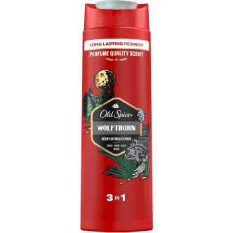 Гель для Душу 3в1 Чоловічий Old Spice Wolfthorn Long Lasting Fresh Wild Citrus ОлдСпайс Вольфторн Аромат Диких цитрусових 400мл