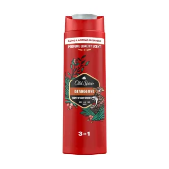 Гель для Душу 3в1 Чоловічий Old Spice Bearglove Long Lasting Fresh Juicy Berries ОлдСпайс лапа Ведмедя Соковиті Ягоди 400мл