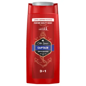 Гель для Душу 3в1 Чоловічий Old Spice Captain Long Lasting Fresh Fierce Ocean ОлдСпайс Капітан аромат Сандал 400мл