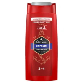 Гель для Душу 3в1 Чоловічий Old Spice Captain Long Lasting Fresh Fierce Ocean ОлдСпайс Капітан аромат Сандал 400мл