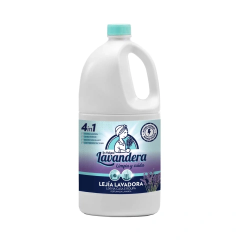 Гель з Відбілювачем для Одягу та Прибирання Lavandera Lejia Lavadora Perfumato Lavanda 4in1 Лавандера Лаванда 4в1 Каністра 2л