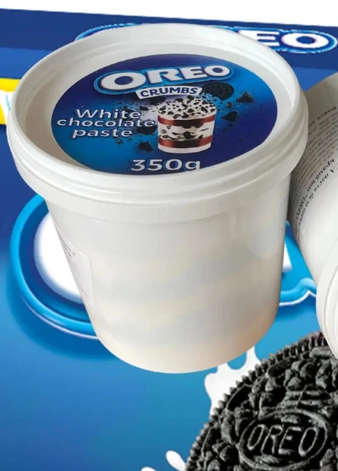 Паста з білого шоколаду з Крихтами Oreo Сrumbs White Chocolate Paste Орео шоколад Відро 380г
