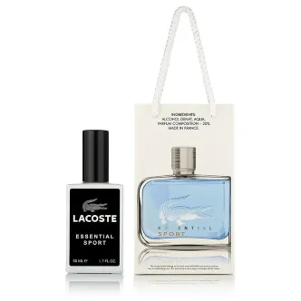 Парфумована вода Чоловіча Подарунок Lacoste Essential Sport Лакост Необхідний спорт сумочка 50мл