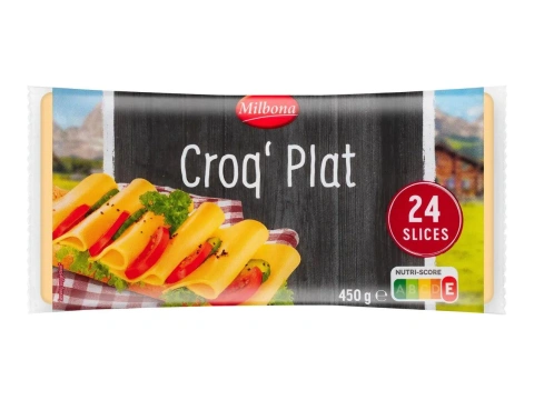 Сир Тостовий слайси вершковий Milbona Croq Plat Slices Мілбона сирки бутербродні 24шт 450г