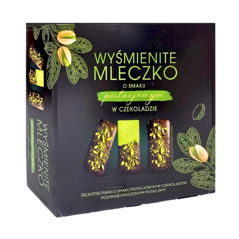 Цукерки Пташине Молоко з Фісташками Majami Wysmienite mleczko Маямі Чудове Молочко з шоколадні Коробка 380г