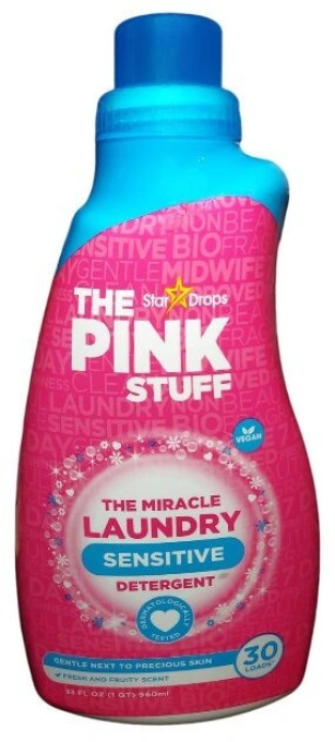 Гель для прання Універсальний Сенсітів The Pink Stuff Miracle Laundry Detergent Sensitive Пінк для Чутливої шкіри 30прань 960мл