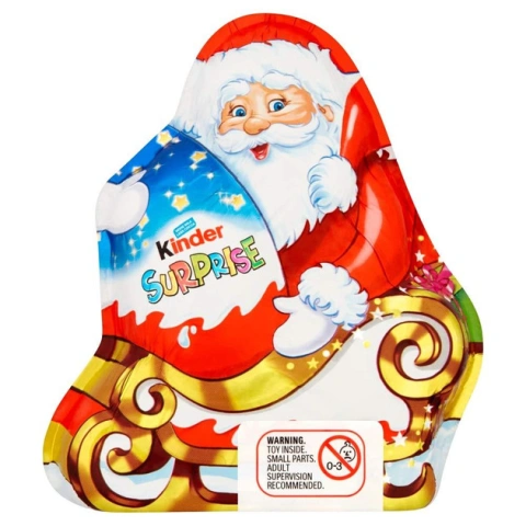 Шоколадна Фігурка Кіндер сюрприз Санта Kinder Surprise Blue з іграшкою всередині з молочного шоколаду сюрпрайз Санта 75г