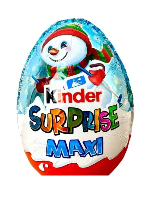 Яйце шоколадне з Іграшкою Kinder Surprise Maxi Snowman Кіндер сюрприз Сніговик 100г