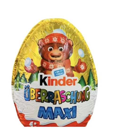 Яйце шоколадне з Іграшкою Kinder Surprise Maxi Bear Кіндер сюрприз Ведмедик 100г