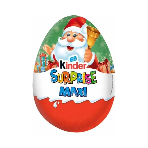 Яйце шоколадне з Іграшкою Kinder Surprise Maxi Santa Кіндер сюрприз Санта 100г