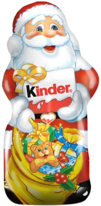 Шоколадна Фігурка Велика Кіндер Санта з молочного шоколаду Kinder Santa без іграшки 110г
