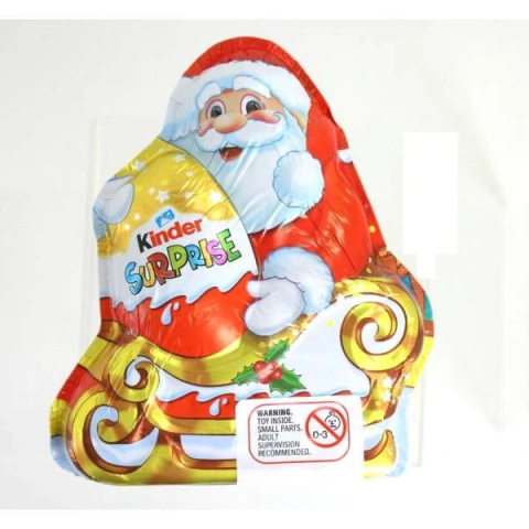 Шоколадна Фігурка Кіндер сюрприз Санта Kinder Surprise Golden з іграшкою всередині з молочного шоколаду сюрпрайз Санта 75г