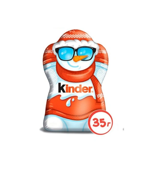 Шоколадна Фігурка Кіндер Сніговик з молочного шоколаду Kinder Fun Snow man без іграшки 35г