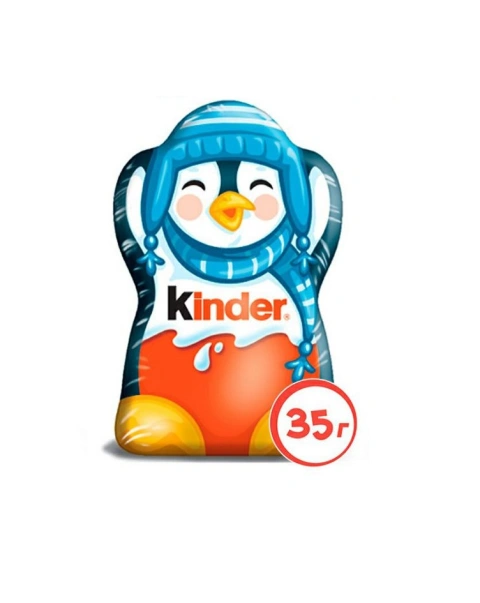 Шоколадна Фігурка Кіндер Пінгвін з молочного шоколаду Kinder Fun Pinguin без іграшки 35г