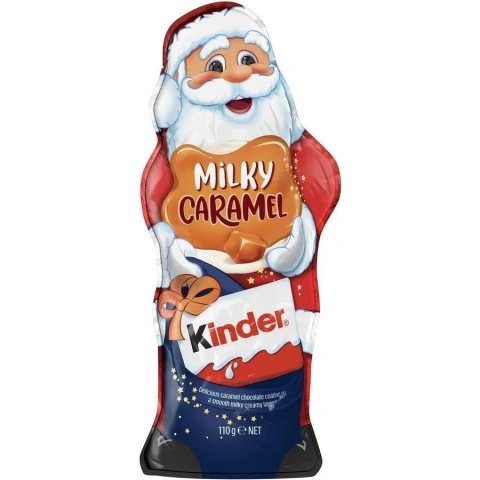 Шоколадна Фігурка Велика Кіндер Санта Молочна карамель Kinder Santa Milky Caramel без іграшки 110г