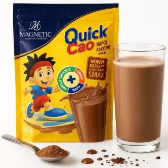 Какао напій розчинний Magnetic Quik Cao Kakaowy Магнетік квік Као смак Какао зіп Пакет 500г