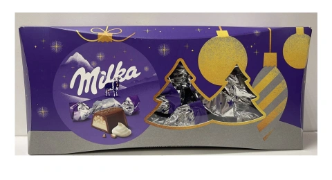 Шоколадні цукерки Різдвяні Milka Christmas Candies Yoghurt Creme Chocolate Мілка з Йогуртовим кремом Коробка 310г