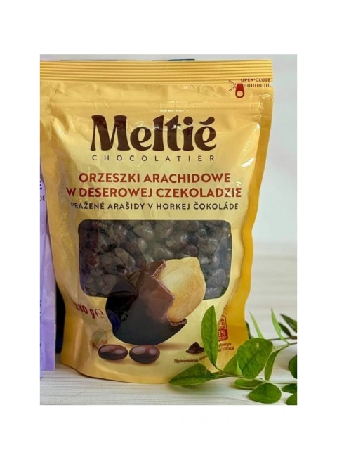 Шоколадне драже Meltie Orzeszki Arachidowe w Deserowej Czekoladzie Horka Мелті Арахіс в Гіркому шоколаді Пакет 280г