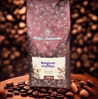 Кава в зернах Philipe Lombardini Belgium Truffles Філіп Ломбардіні з ароматом Бельгійський Трюфель мікс робусти та арабіки 1000г