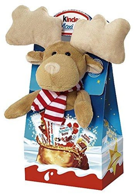 Новорічний набір Kinder солодощів kinder maxi mix з м'якою іграшкою (олень), 133 г.