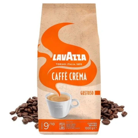Кава зернова Lavazza Caffe Crema Gustoso Лавацца Крема Густозо купаж Арабіки та Робусти 1000г