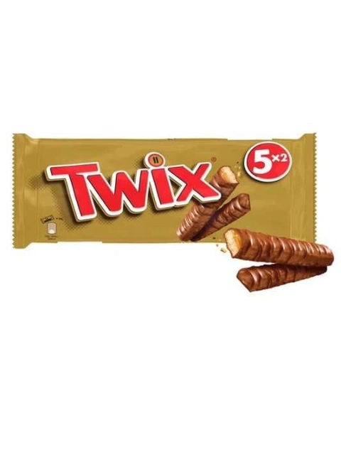Набір Шоколадні батончики Twix II Double Caramel Miltipack Твікс молочний шоколад з карамеллю та Печивом 5шт 250г