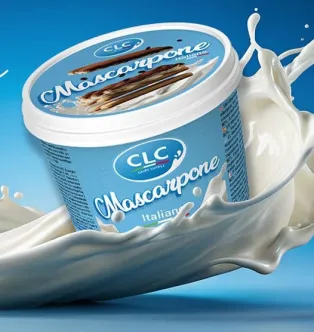 Сир крем Маскарпоне вершковий Італійський CLC Mascarpone Cream СЛС кулінарний десертний для Тірамісу Контейнер 500г
