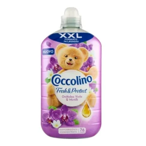 Ополіскувач Кондиціонер для білизни Coccolino Fresh&Protect XXL Orchidea Viola&Mirtilli Коколіно Свіжість Орхідея 76прань 1750мл