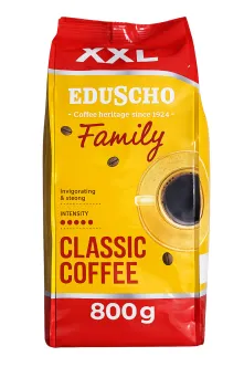 Кава мелена Eduscho Family Classic Ground coffee 5 Intensive Invigorating&Strong XXL Едушо Фемелі Робуста Тонізуюча Пакет 800г