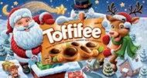 Шоколадні новорічні Toffifee цукерки в коробці toffifee санта 375 грамів німеччина