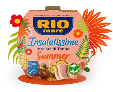 Салат с Тунця Rio Mare e Insalatissime Insalata di Tonno Summer Ріо Маре Літня версія з фреголою та помідорами євробаночка 160г