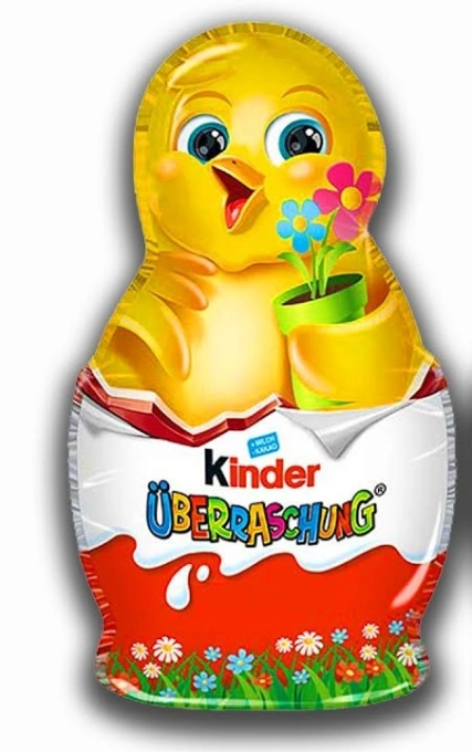 Шоколадна фігурка Пасхальне Курчатко з іграшкою Kinder Surprise Easter Tiny Chicken Кіндер сюрприз молочний шоколад 36г