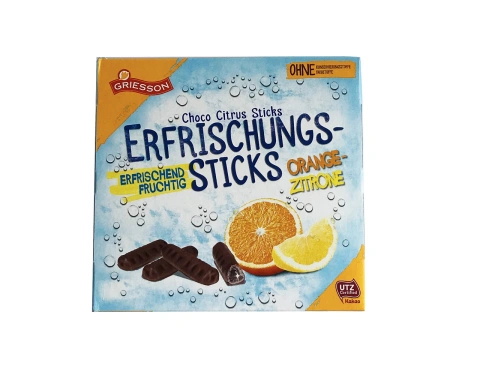 Цукерки griesson erfrischungs sticks 150 г апельсинові