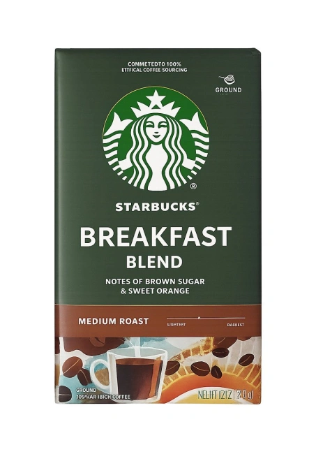 Кава мелена Starbucks Breakfast Blend 100% Arabica Medium Roast Старбакс Брекфаст арабіка Середня обжарка Вакуум пакет 510г