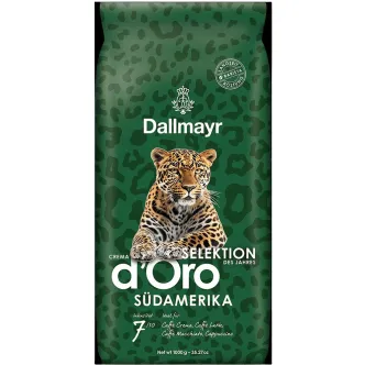 Кава в зернах Dallmayr Crema d’Oro Selektion des Jahres Südamerika Blend 7strong Делмайер Купаж Арабіки Пакет 1000г
