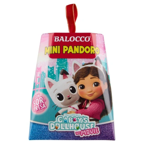 Міні Панеттоне Дитячий з Cюрпризом Balocco Mini Pandoro Gabby’s Dollhouse Балокко Геббі Доллхауз для Дівчаток Коробка 80г