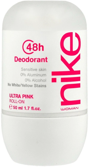 Дезодорант Шариковий Nike Woman Ultra Pink 48H Deodorant Sensitive Roll‑On Найк ультра Пінк без алюмінію Ролл-Он Сенсітів 50мл