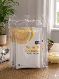 Набір Пудинг Порошок для швидкого приготування Aro Vaniliaizu Pudingpor АРО смак Ванільний 5шт Пакетики 185г