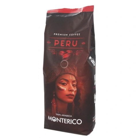 Кава в зернах Monterico Peru Premium Coffee 100% Arabica Монтеріко Перу Преміум Арабіка Пакет з клапаном 1000г