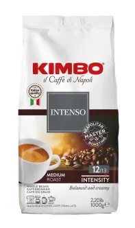 Кава в зернах Kimbo Intenso Medium Roast Balanced&Creamy Кімбо Інтензо Збалансована купаж арабіки Пакет 1кг