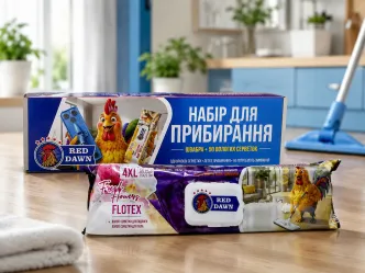 Набір для прибирання Підлоги Швабра MOP-система плюс 4XL Серветки-запаски Red Dawn MOP Surface Cleaning Kit РедДавн 50шт+1шт