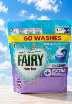 Капсули для прання Дитячі Сенсітів Fairy Non Bio Platinum Extra Freshness Silk Tree Фейрі нон Біо Платінум Чутлива шкіра Шовк 60шт