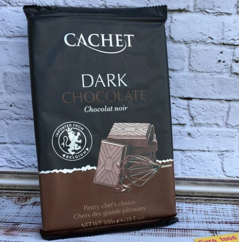 Шоколад cachet Cachet dark 300 г. (бельгія)