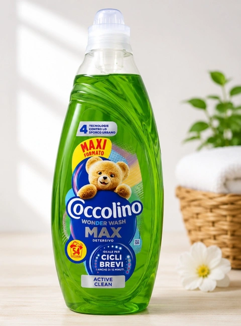 Гель для Швидкого прання Coccolino Wonder Wash Max Gel Short Cycle ProS Active Clean Коколіно Макс Активне очищення 54прань 2160мл