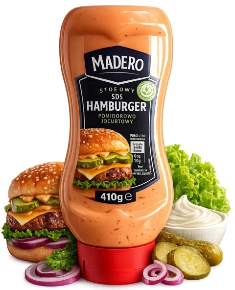 Соус до Гамбургерів Madero Hamburger Pomidorowo Jogurtowy Мадеро томатний кремово-йогуртовий Пляшка 410г