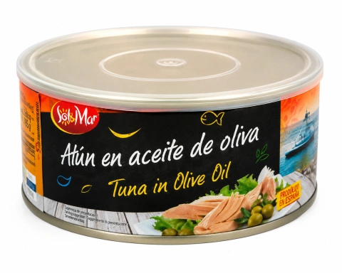 Тунець шматочки в олії SolMar Atun en aceite de Oliva Tuna Sunflower Oil Солмар євробаночка 650г