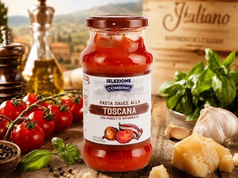 Соус до Пасти Тосканський Combino Selezione pasta Sauce alla Toscana Комбіно до макарон з Копченим Беконом 350г